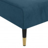 Sofa rozkładana L, niebieska, 271x140x70 cm, aksamit