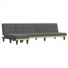 Sofa rozkładana L, ciemnoszara, 255x140x70 cm, tkanina