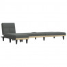 Sofa rozkładana L, ciemnoszara, 255x140x70 cm, tkanina