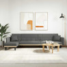 Sofa rozkładana L, ciemnoszara, 275x140x70 cm, tkanina