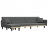 Sofa rozkładana L, ciemnoszara, 275x140x70 cm, tkanina