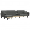 Sofa rozkładana L, ciemnoszara, 275x140x70 cm, tkanina