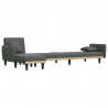 Sofa rozkładana L, ciemnoszara, 275x140x70 cm, tkanina