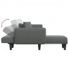 Sofa rozkładana L, ciemnoszara, 275x140x70 cm, tkanina