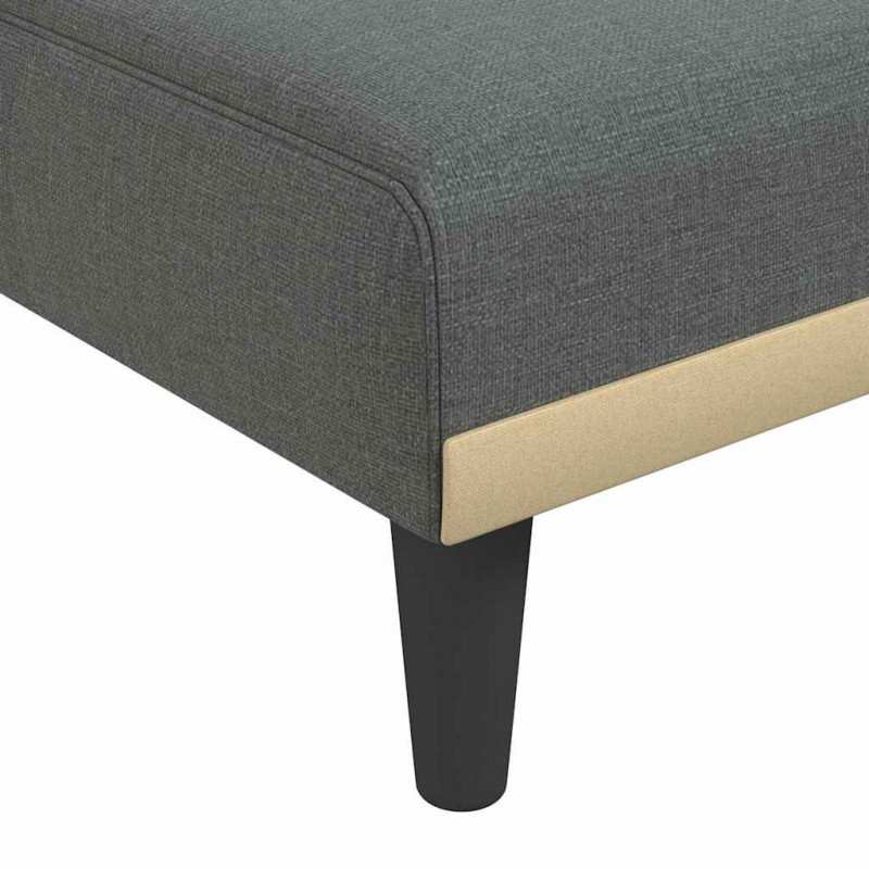 Sofa rozkładana L, ciemnoszara, 275x140x70 cm, tkanina