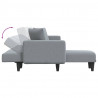 Sofa rozkładana L, jasnoszara, 275x140x70 cm, tkanina