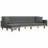 Sofa rozkładana L, ciemnoszara, 275x140x70 cm, tkanina