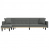 Sofa rozkładana L, ciemnoszara, 275x140x70 cm, tkanina