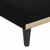 Sofa rozkładana L, czarna, 275x140x70 cm, tkanina