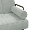 Sofa rozkładana L, jasnoszara, 260x140x70 cm, aksamit