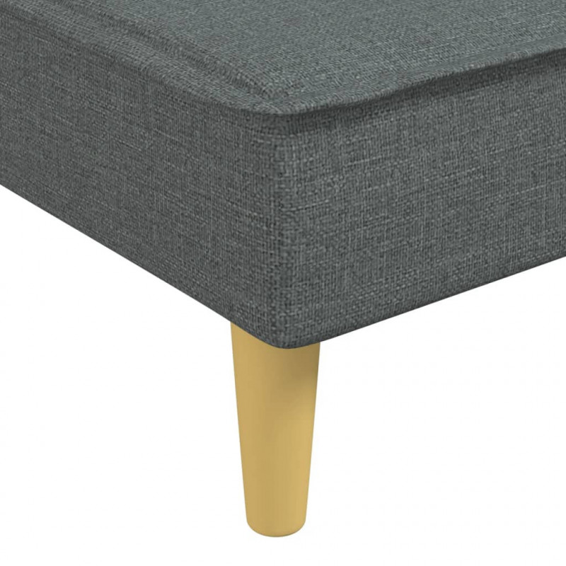 Sofa rozkładana L, ciemnoszara, 255x140x70 cm, tkanina