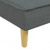 Sofa rozkładana L, ciemnoszara, 255x140x70 cm, tkanina