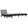 Sofa rozkładana L, jasnoszara, 255x140x70 cm, tkanina