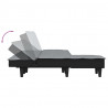 Sofa rozkładana L, jasnoszara, 255x140x70 cm, tkanina