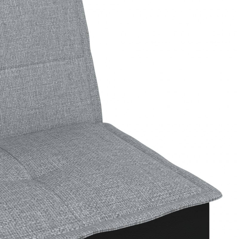 Sofa rozkładana L, jasnoszara, 255x140x70 cm, tkanina