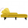 Sofa rozkładana L, żółta, 255x140x70 cm, aksamit