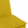 Sofa rozkładana L, żółta, 255x140x70 cm, aksamit
