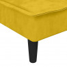 Sofa rozkładana L, żółta, 255x140x70 cm, aksamit