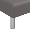 Sofa rozkładana L, szara, 255x140x70, sztuczna skóra