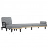 Sofa rozkładana L, jasnoszara, 260x140x70 cm, tkanina