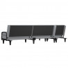Sofa rozkładana L, jasnoszara, 260x140x70 cm, tkanina