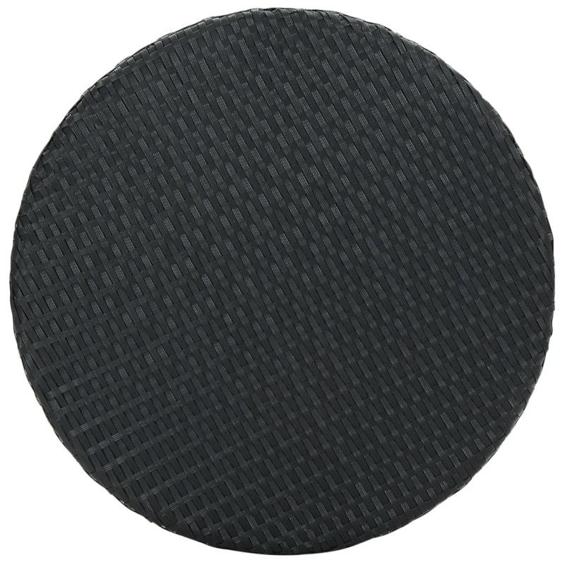Stolik ogrodowy, czarny, 60,5 x 106 cm, polirattan