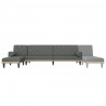 Sofa rozkładana L, ciemnoszara, 260x140x70 cm, tkanina
