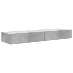 Szafki telewizyjne z LED, 2 szt., szarość betonu, 60x35x15,5 cm