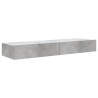Szafki telewizyjne z LED, 2 szt., szarość betonu, 60x35x15,5 cm