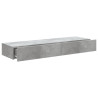 Szafki telewizyjne z LED, 2 szt., szarość betonu, 60x35x15,5 cm
