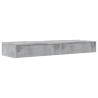 Szafki telewizyjne z LED, 2 szt., szarość betonu, 60x35x15,5 cm