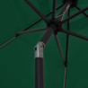 Parasol ogrodowy z LED i aluminiowym słupkiem, 300 cm, zielony