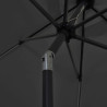 Parasol ogrodowy z LED i aluminiowym słupkiem, 300 cm, antracyt