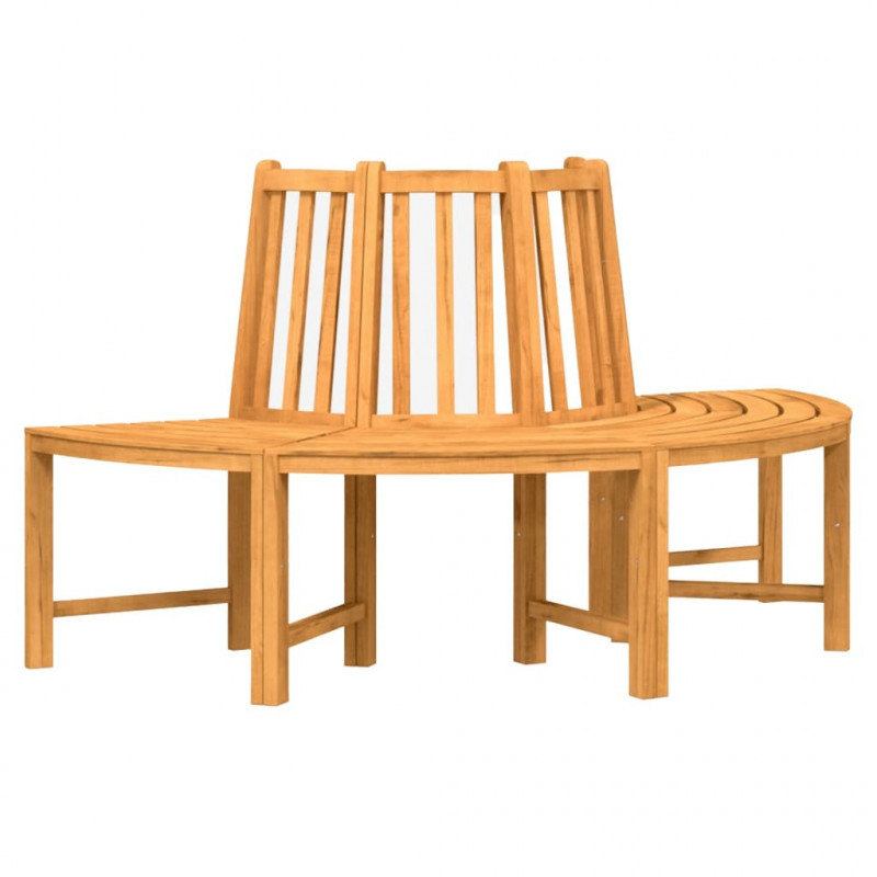 Półokrągłe ławki pod drzewo 2 szt., Ø160 cm, lite drewno tekowe