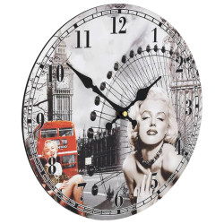 Zegar ścienny w stylu vintage Marilyn Monroe, 30 cm