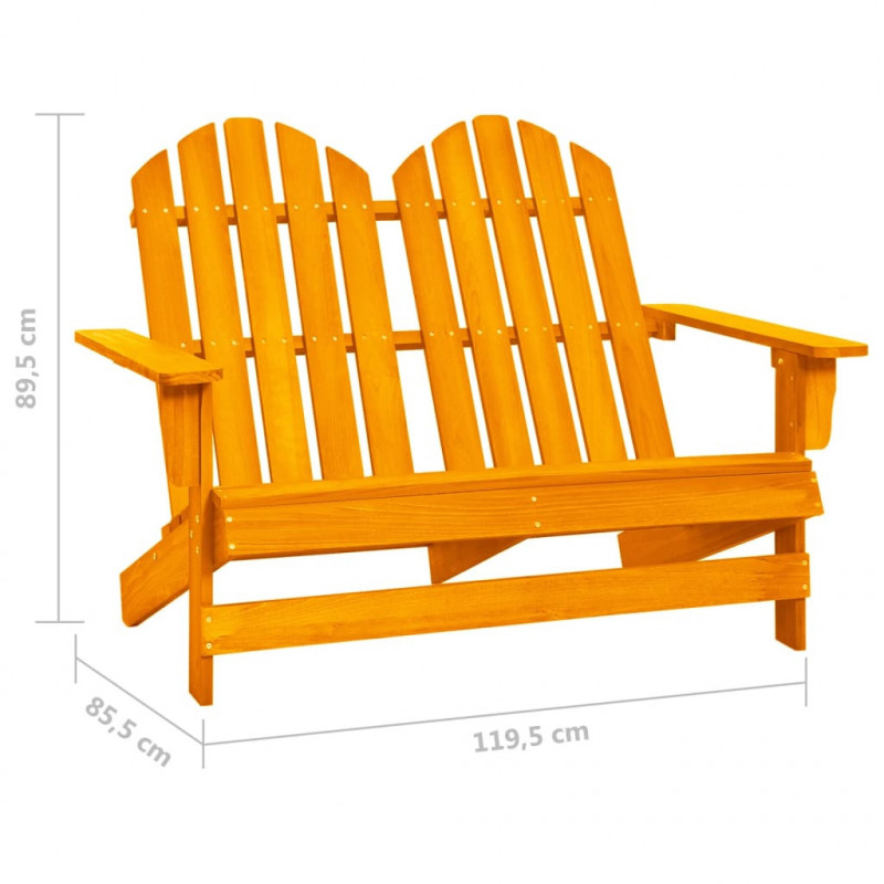 2-osobowe krzesło ogrodowe Adirondack, lite drewno jodłowe