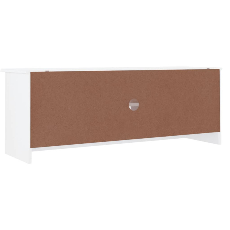 Szafka pod TV ALTA, biała, 112x35x41 cm, lite drewno sosnowe