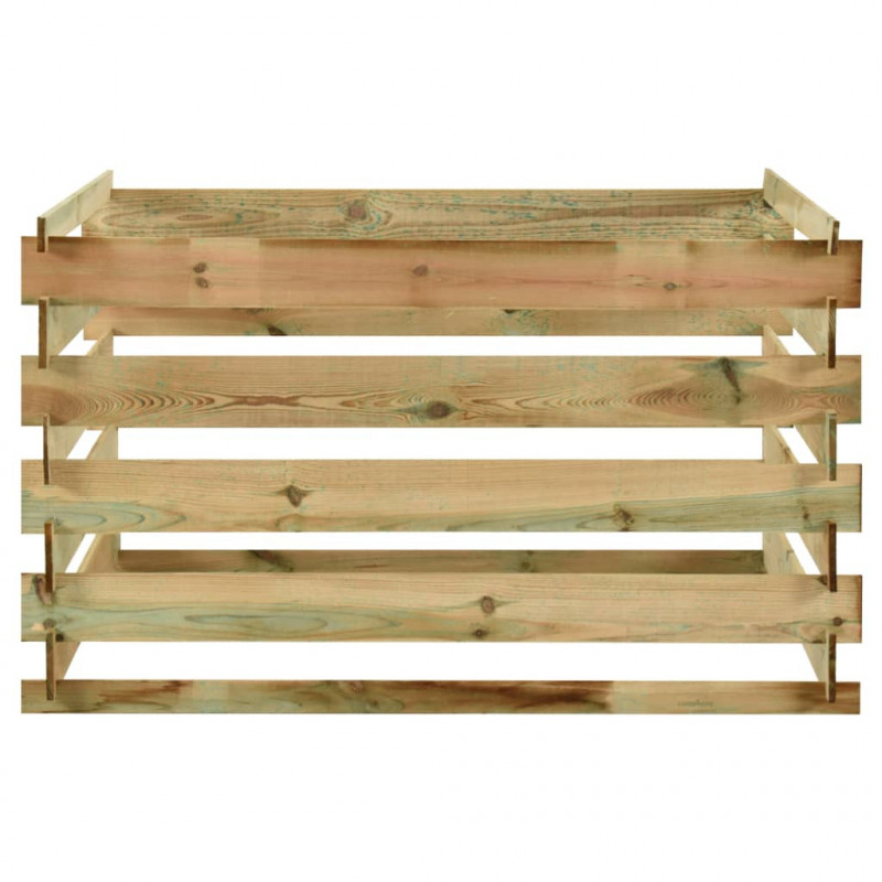 Kompostownik z listew, 120x120x70 cm, impregnowana sosna