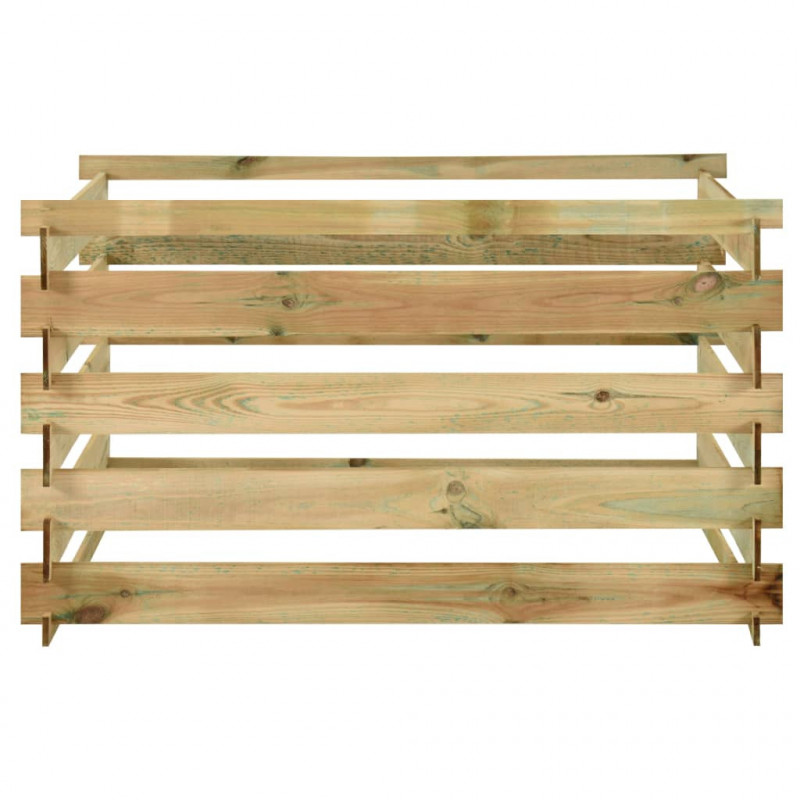 Kompostownik z listew, 120x120x70 cm, impregnowana sosna