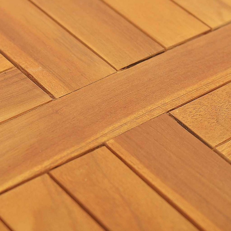 Blat stołu, lite drewno tekowe, okrągły, 2,5 cm, 50 cm