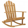 Krzesło bujane Adirondack, lite drewno tekowe