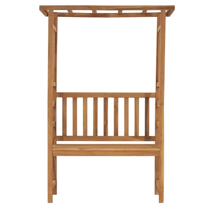 Ławka ogrodowa z pergolą, 115 cm, lite drewno tekowe