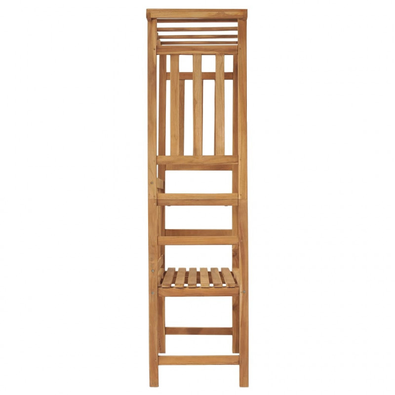 Ławka ogrodowa z pergolą, 115 cm, lite drewno tekowe