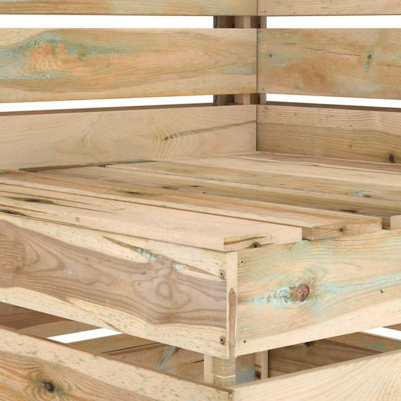 Ogrodowa sofa narożna z palet, impregnowane drewno sosnowe