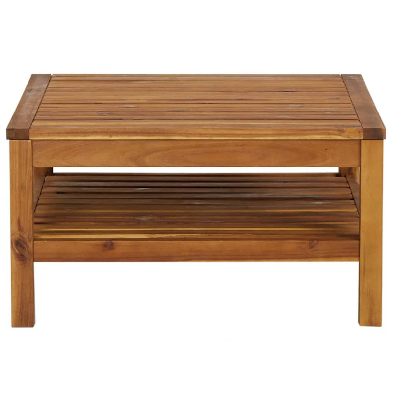 Stolik kawowy, 65 x 65 x 35 cm, lite drewno akacjowe