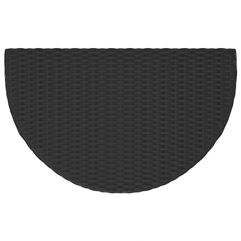 Stolik ogrodowy, czarny, 80x50x75 cm, rattan PE