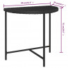 Stolik ogrodowy, czarny, 80x50x75 cm, rattan PE