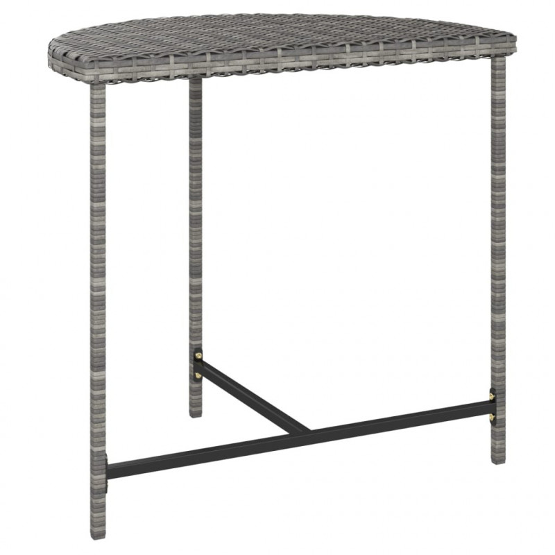 Stolik ogrodowy, szary, 80x50x75 cm, rattan PE