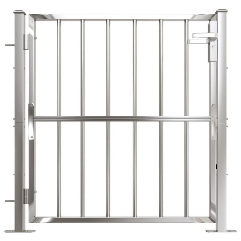 Brama ogrodowa 100x95 cm Stal nierdzewna