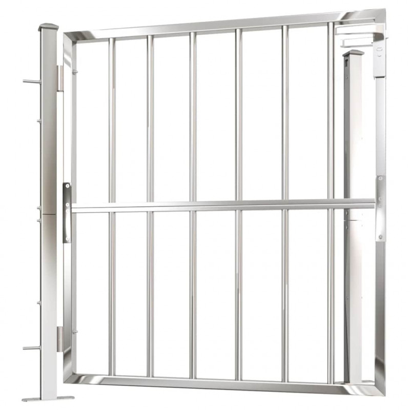 Brama ogrodowa 100x95 cm Stal nierdzewna